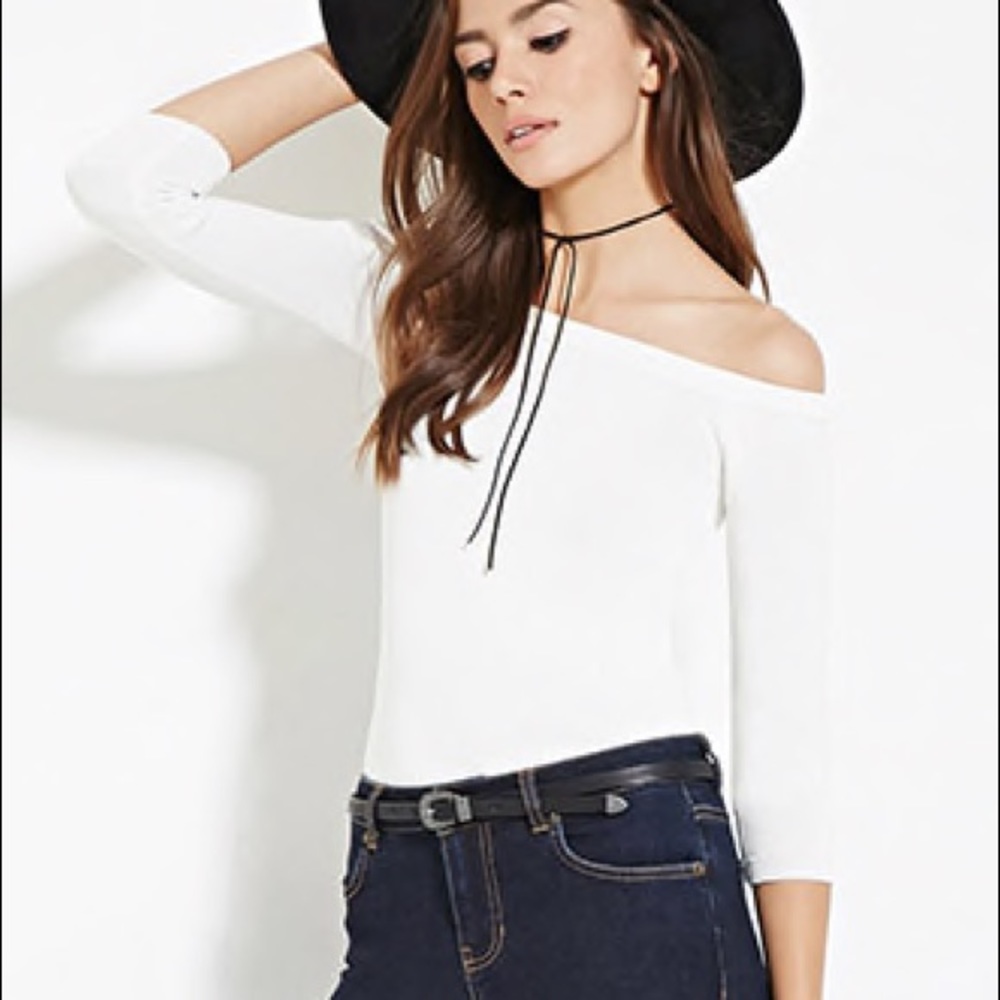 Ivory off the shoulder top